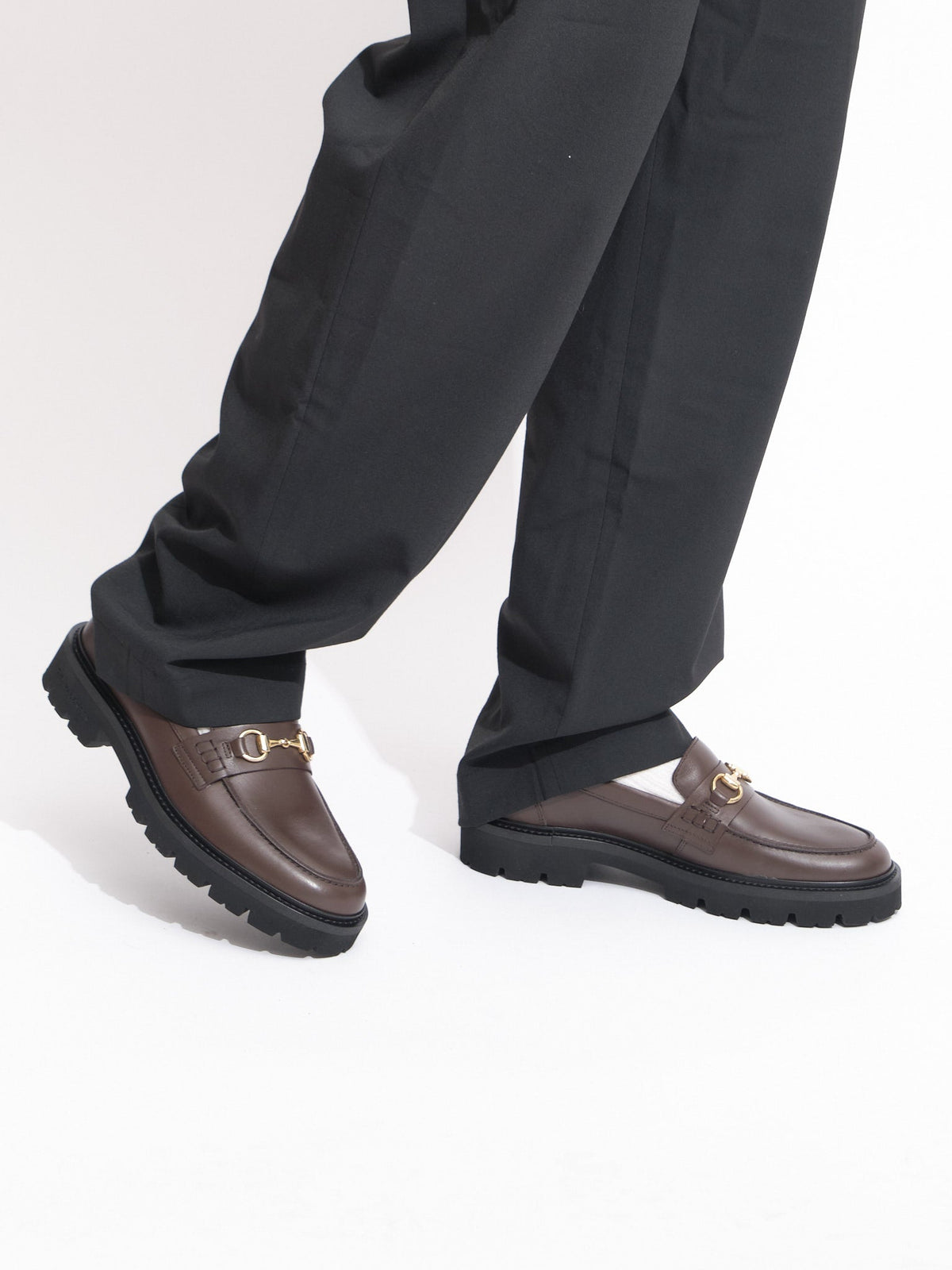 LIGHTWEIGHT CHUNCKY HORSEBIT LOAFER BROWN