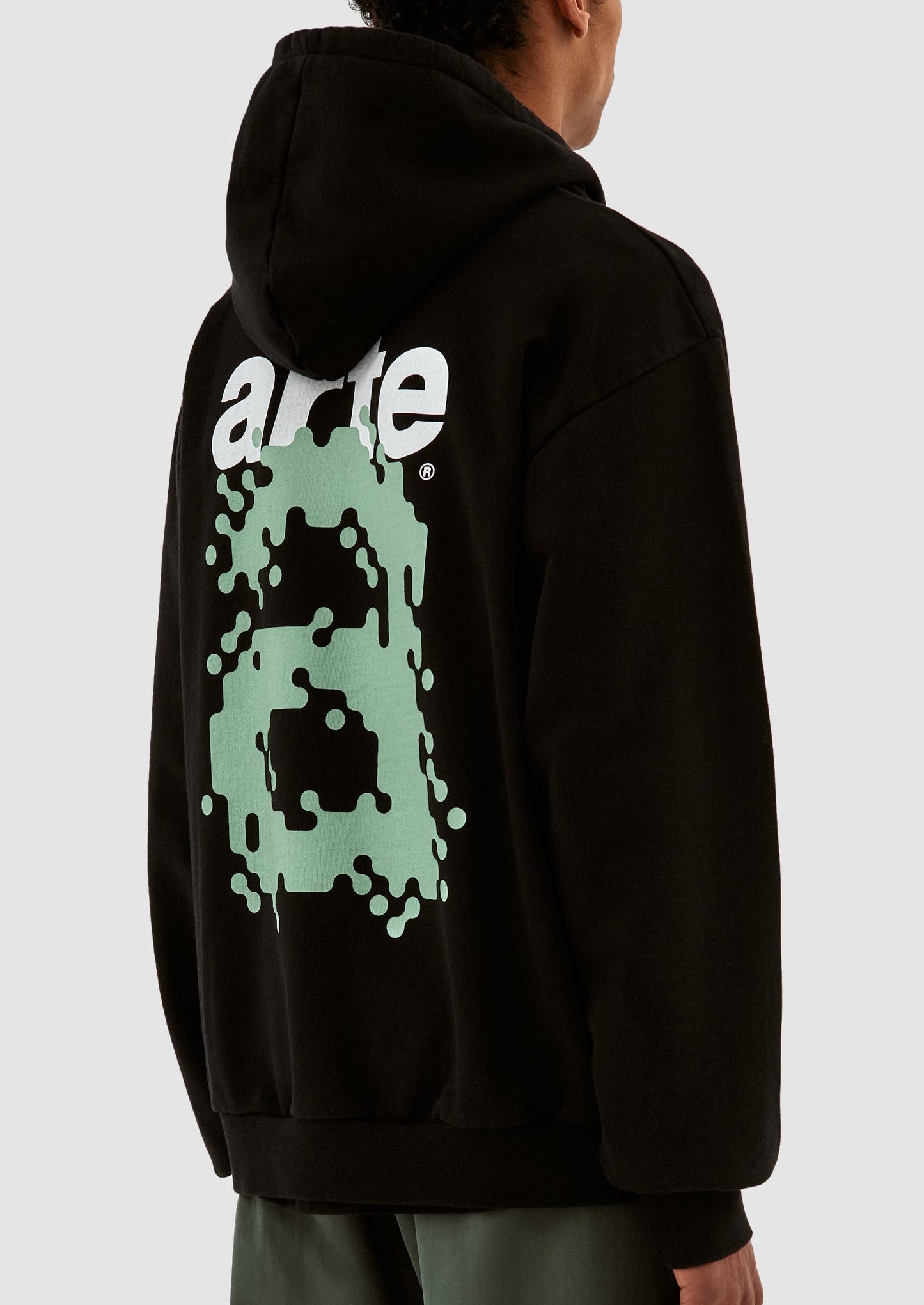 ABSTRACT A HOODIE BLACK