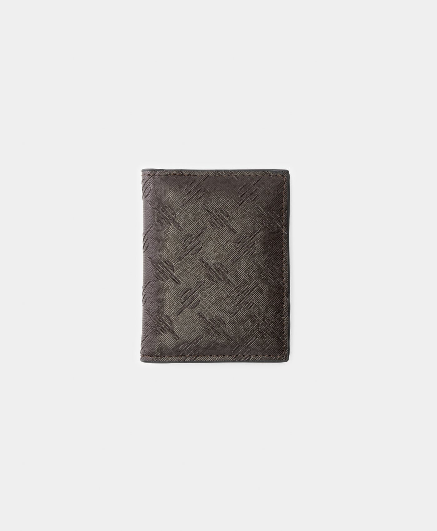 KIUDIS MONOGRAM WALLET DARK BROWN