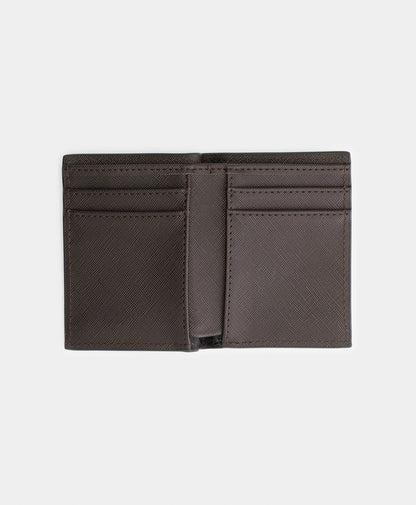 KIUDIS MONOGRAM WALLET DARK BROWN