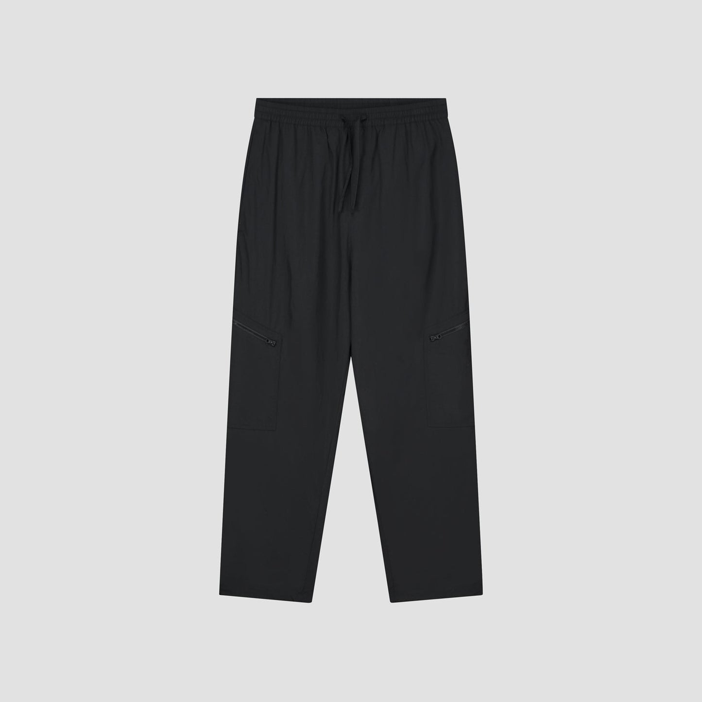 NYLON TRACK PANTS BLACK