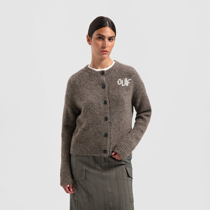 GRASS HOPPER KNIT CARDIGAN BROWN