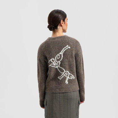 GRASS HOPPER KNIT CARDIGAN BROWN