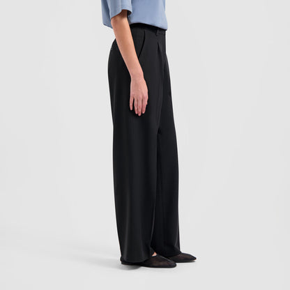 TAILORED WIDE LEG PANTS BLACK