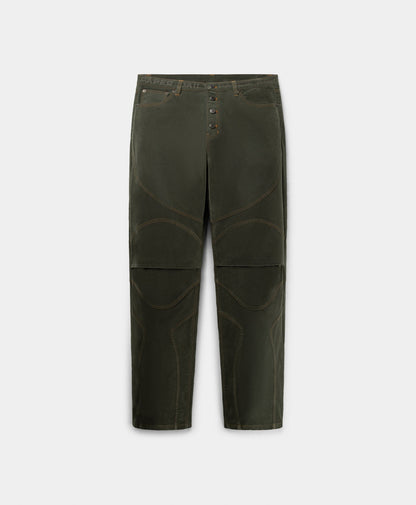 TERRITORY VELVET JEANS CARDAMON GREEN