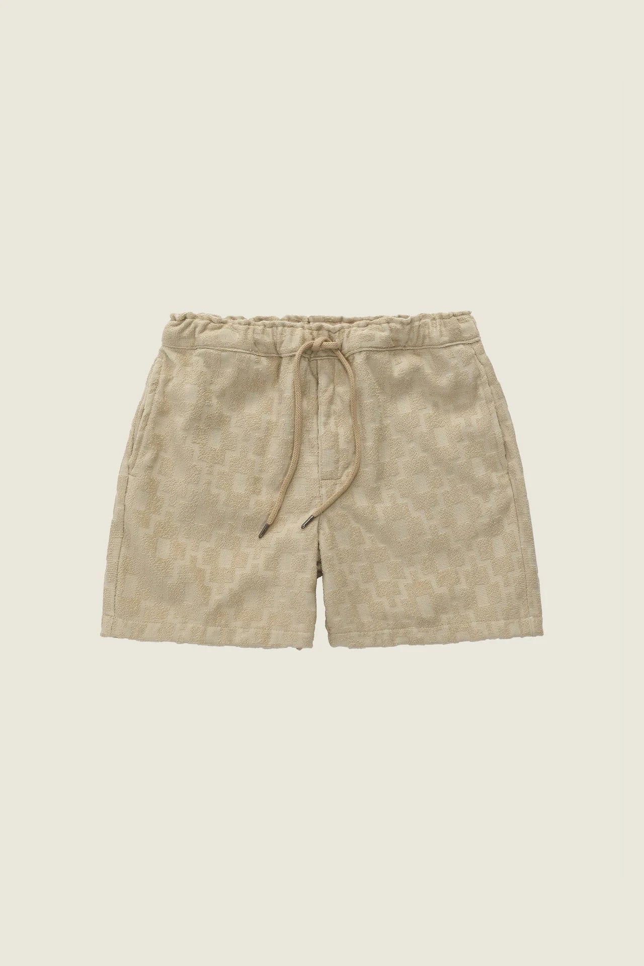 BEIGE MACHU TERRY SHORTS