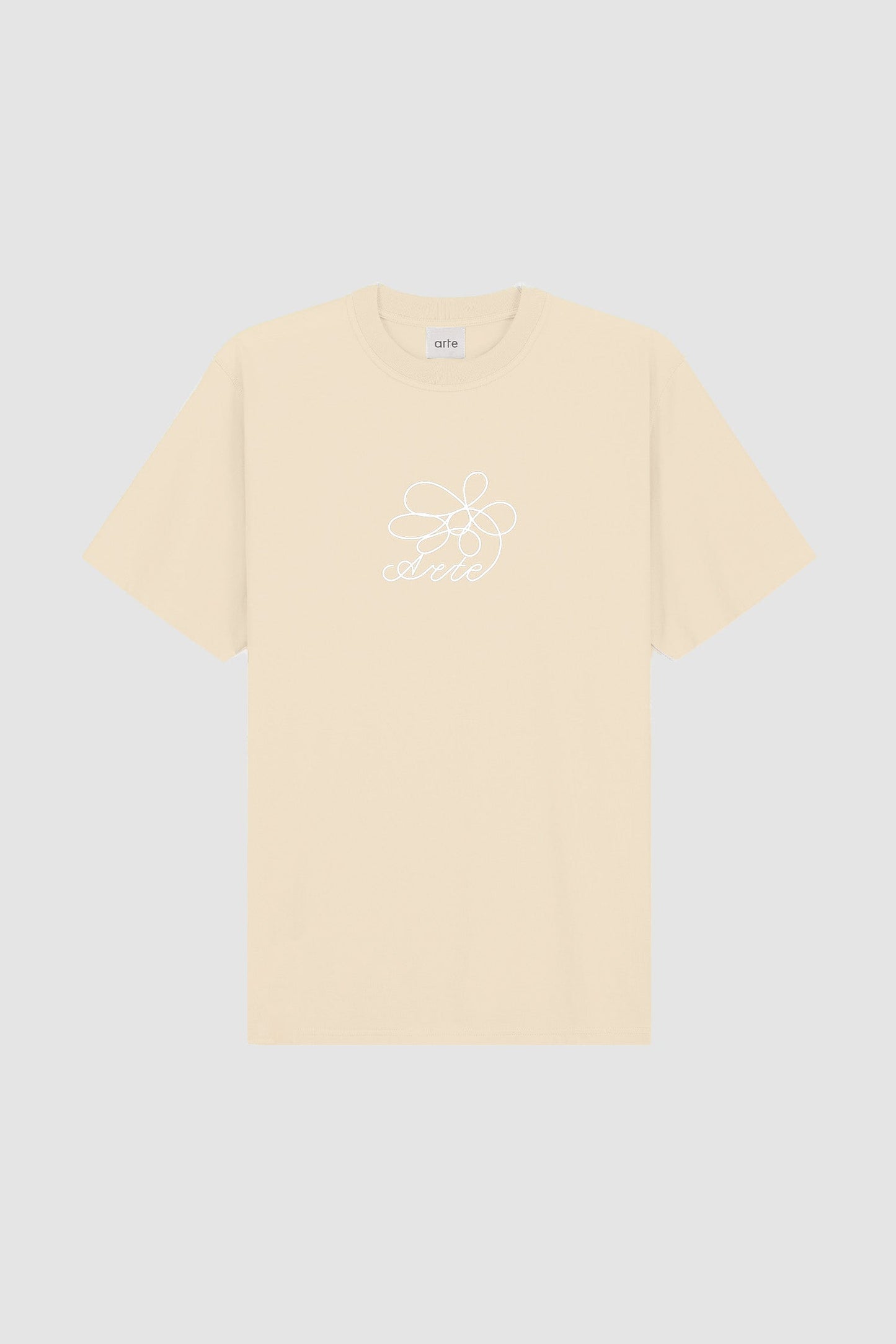 FLOWERS EMBROIDERY T-SHIRT CREAM